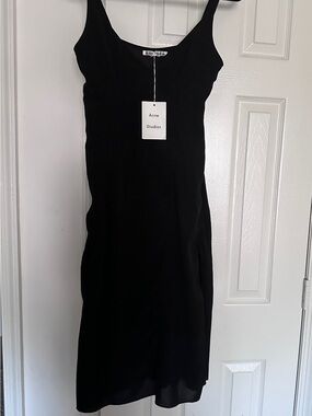 Acne studio Black Sleeveless Midi Dress